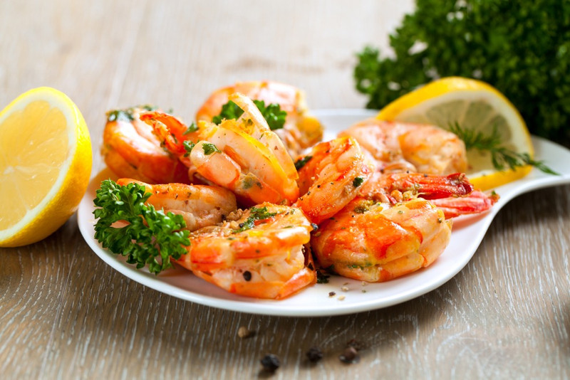 Assiette scampis